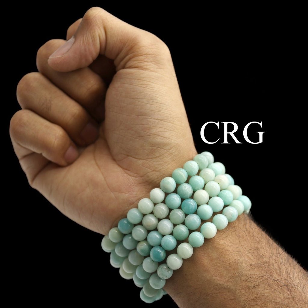 QTY 1 - Blue Amazonite Stretch Bracelet / 8mm AVG