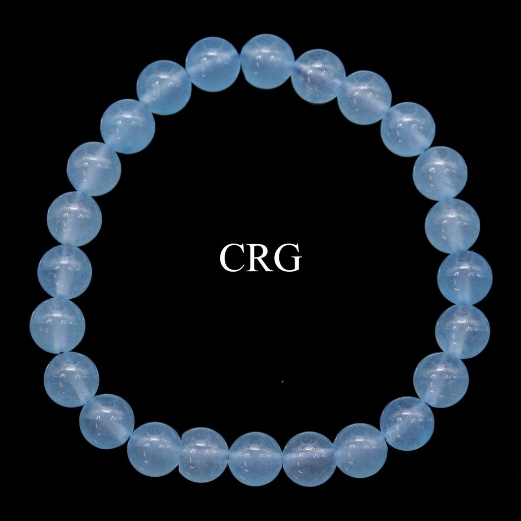 QTY 1 - Blue Opalite Tumbled Bead Stretch Bracelet / 8mm AVG