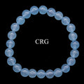 QTY 1 - Blue Opalite Tumbled Bead Stretch Bracelet / 8mm AVG