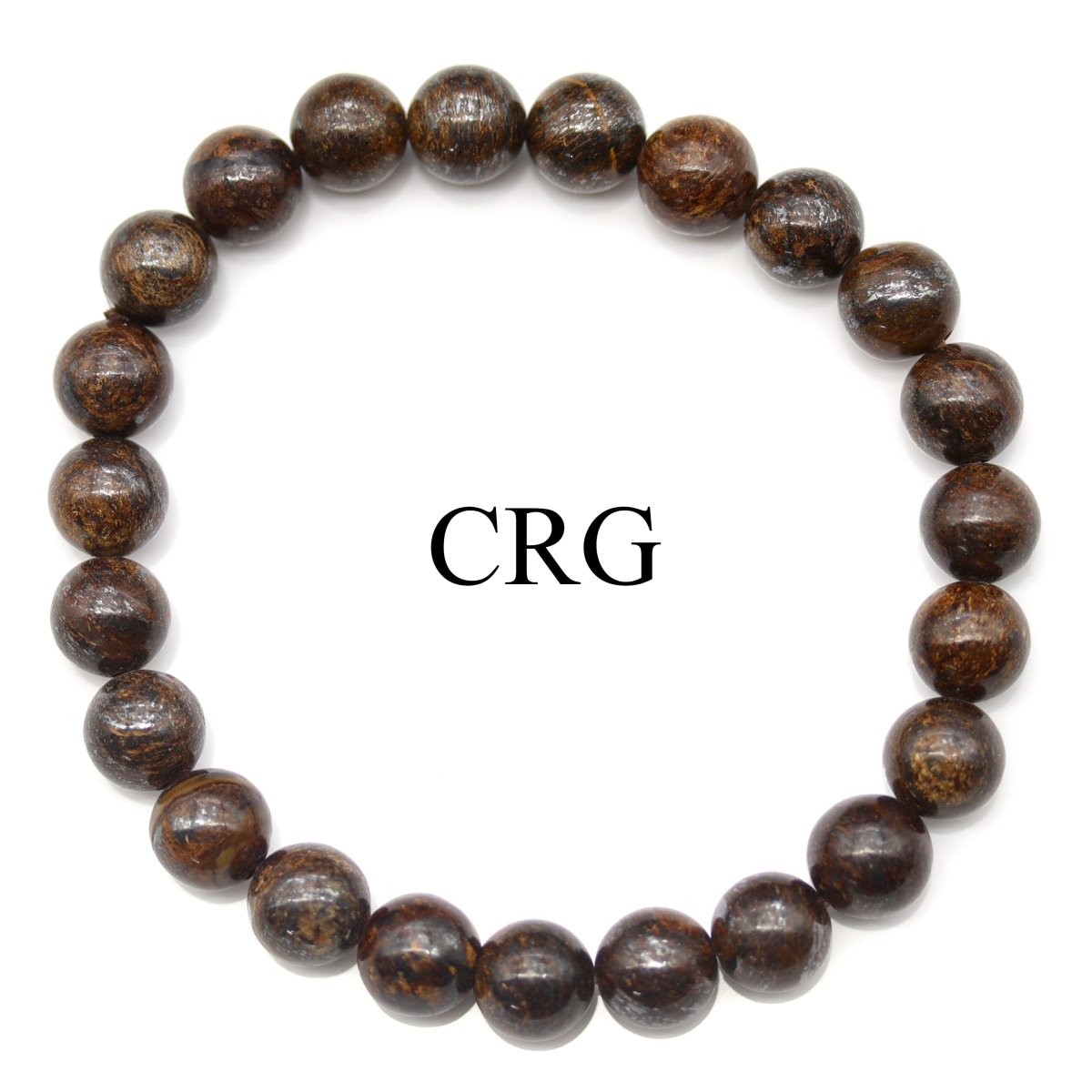QTY 1 - Bronzite Stretch Bracelet / 8 mm Round Beads