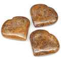 QTY 1 - Calligraphy Jasper Puffy Heart / 2-4" AVG