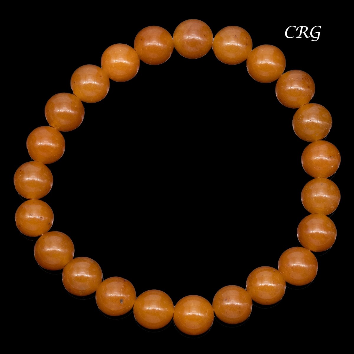QTY 1 - Carnelian Agate Tumbled Bead Stretch Bracelet / 8mm AVG