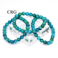 QTY 1 - Chrysocolla-Like Tumbled Bead Stretch Bracelet / 8mm AVG