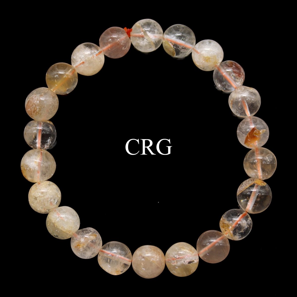 QTY 1 - Citrine Tumbled Bead Stretch Bracelet / 8mm AVG
