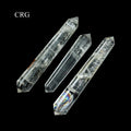 QTY 1 - Clear Quartz Double Pointed Wand / 3-5" AVG