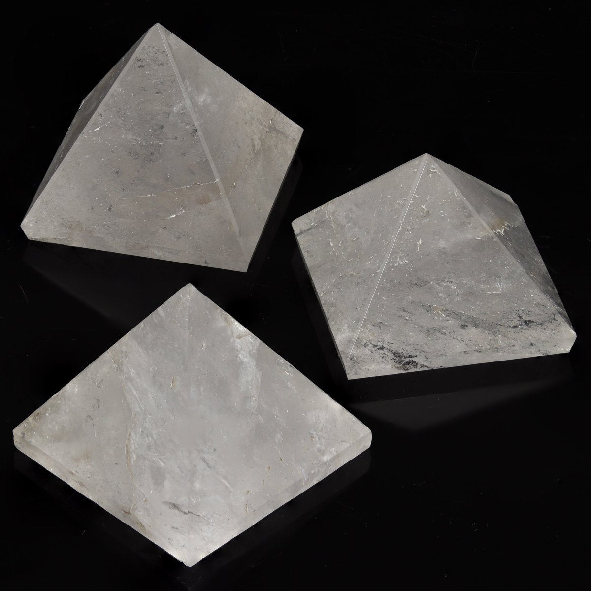 QTY 1 - Clear Quartz Pyramid from India / 1-3" avg