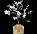 QTY 1 - Crystal Quartz 100 Chip Tree with Orgonite Pyramid Base / 7.5" AVG