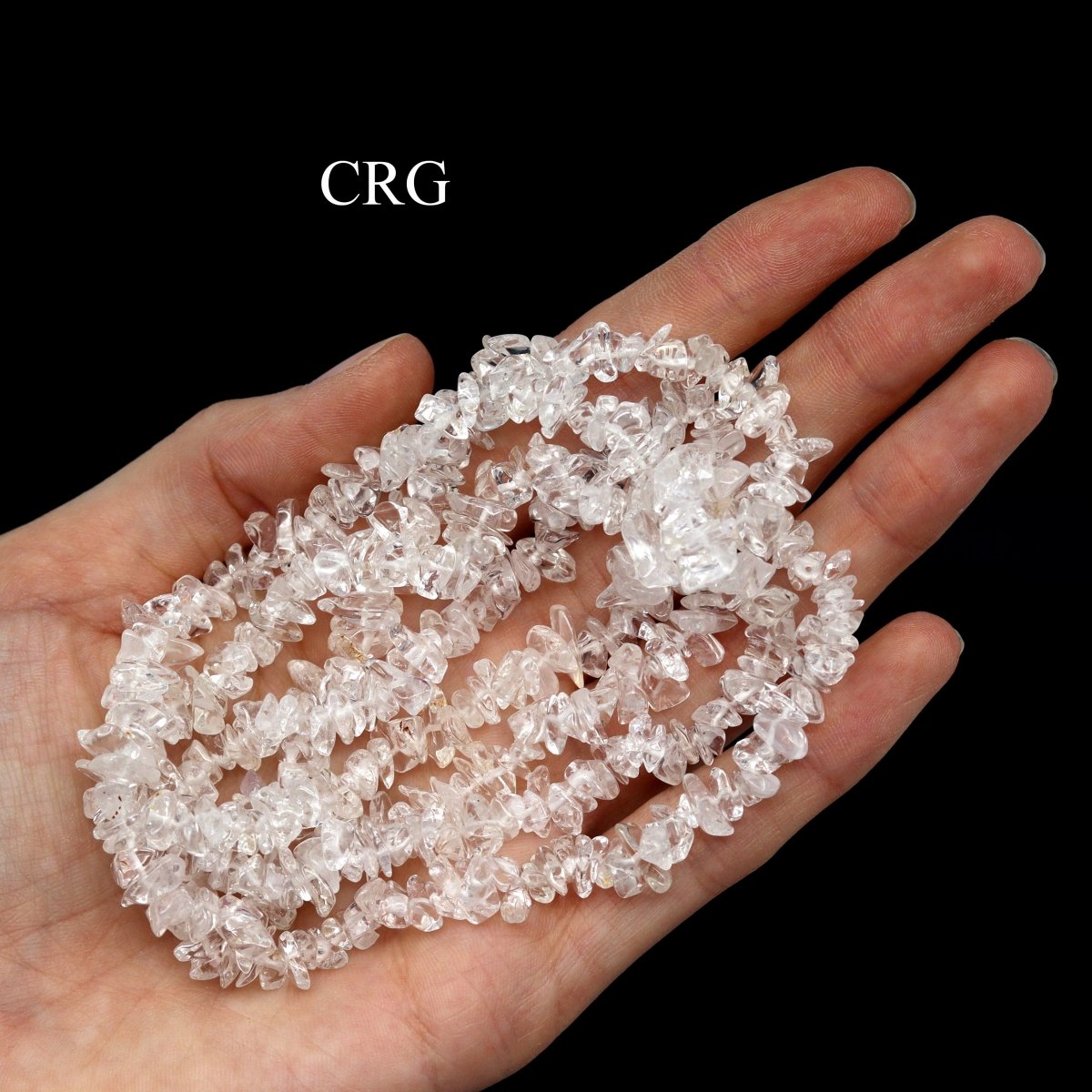 Crystal Quartz Strand Chip Necklace (32 Inches) (1 Piece)
