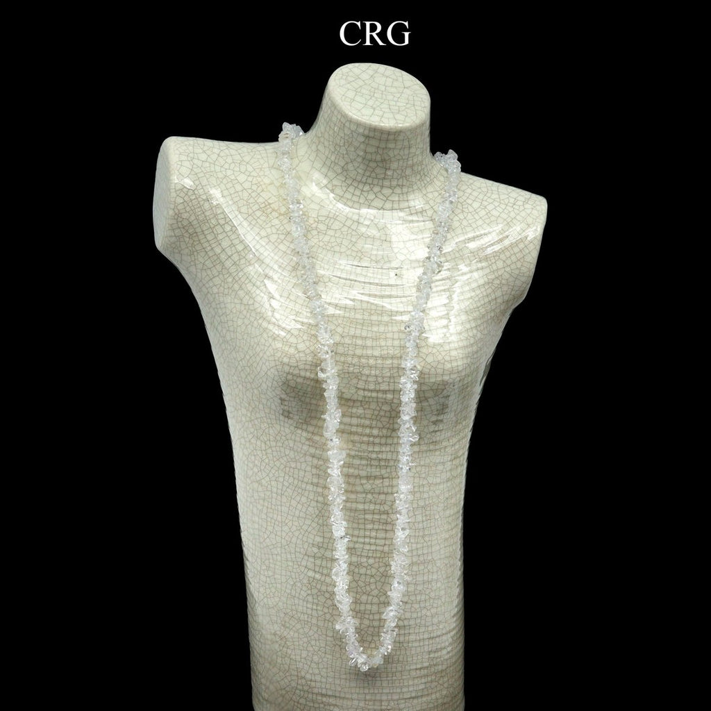 Crystal Quartz Strand Chip Necklace (32 Inches) (1 Piece)