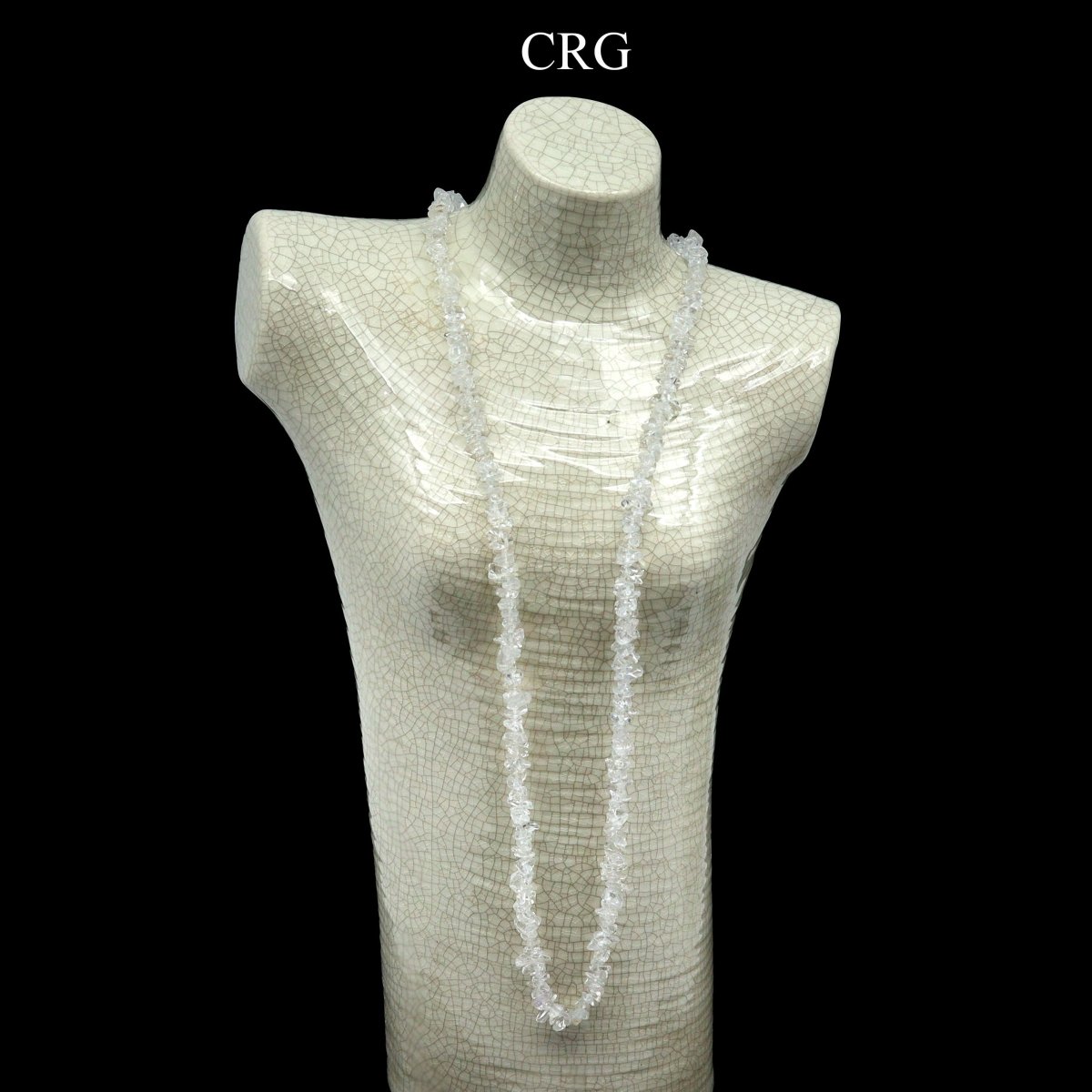 Crystal Quartz Strand Chip Necklace (32 Inches) (1 Piece)