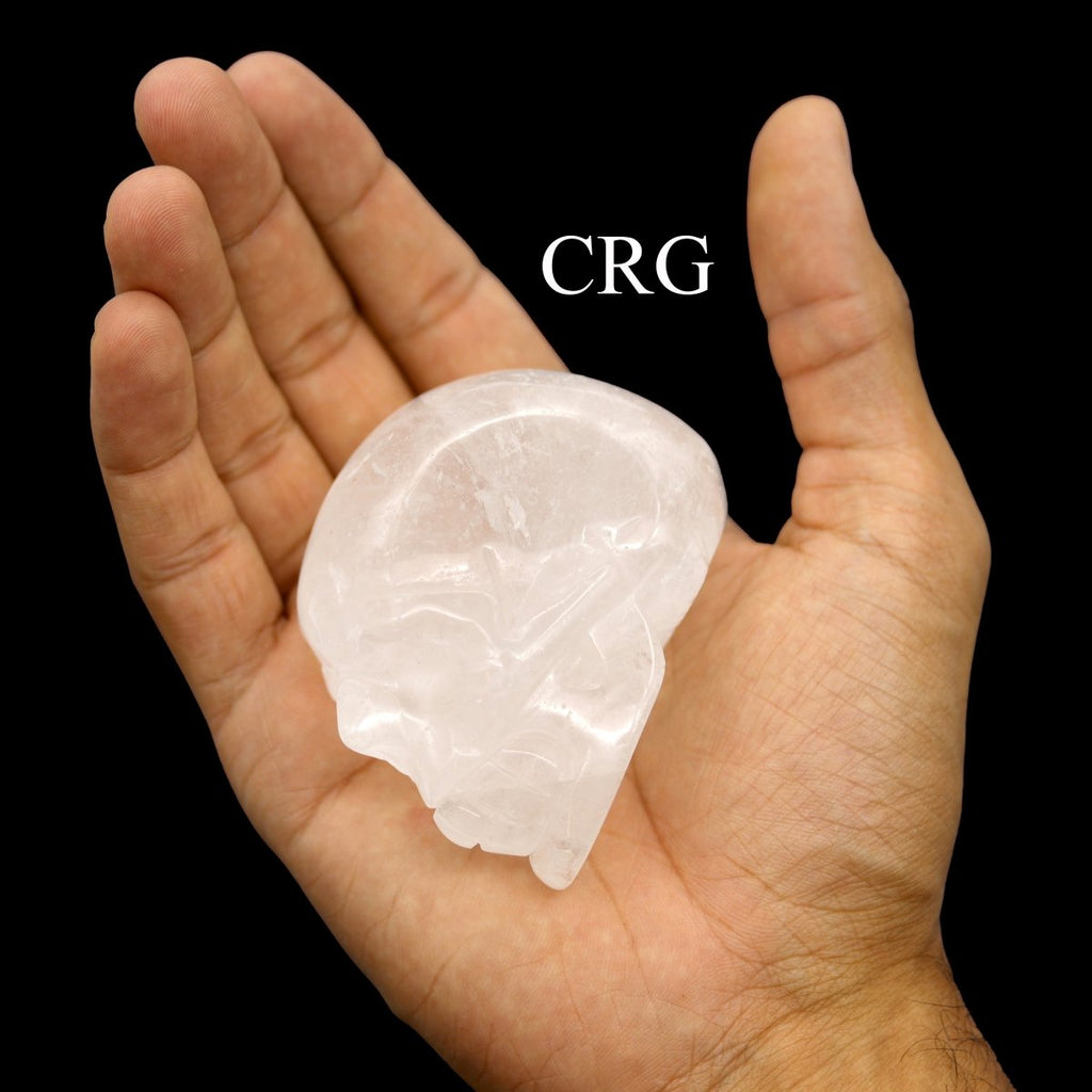 QTY 1 - Crystal Quartz Gemstone Skull / 3" AVG
