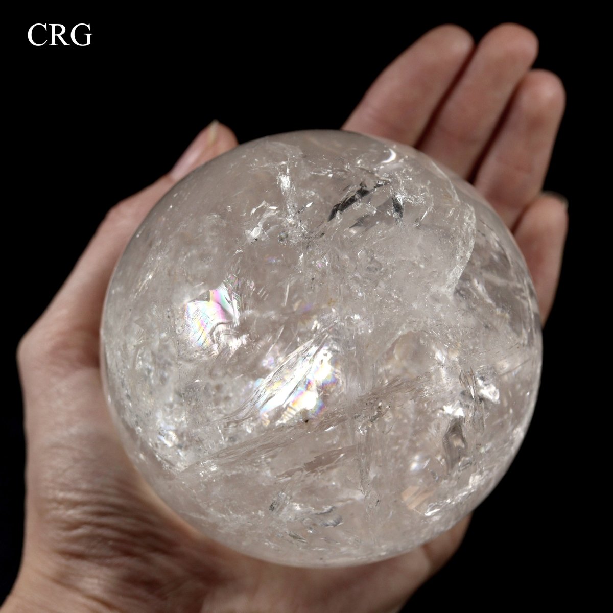 QTY 1 - Crystal Quartz Sphere / 80-90mm AVG