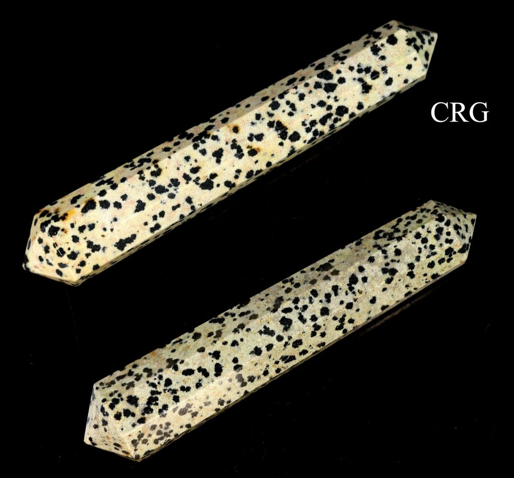 Dalmatian Jasper Double Pointed Wand - 3"-5" - Qty 1