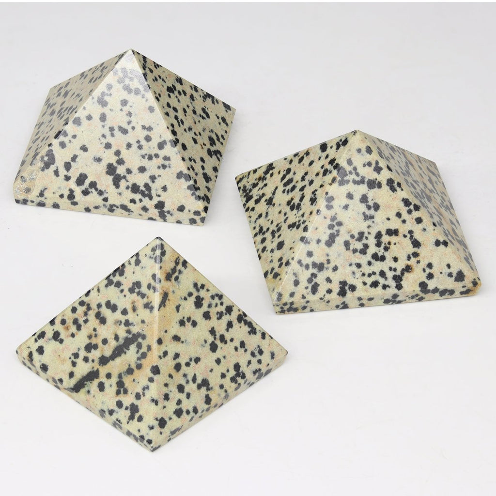 QTY 1 - Dalmatian Jasper Pyramid / 1-3" AVG