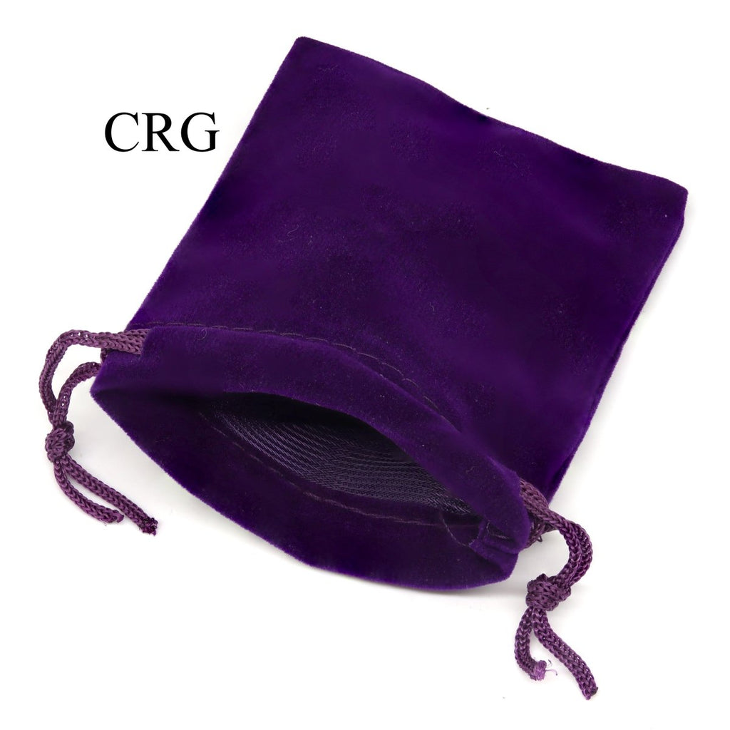 QTY 1 - Dark Purple Deluxe Plush Velvet Pouch / 3x4"