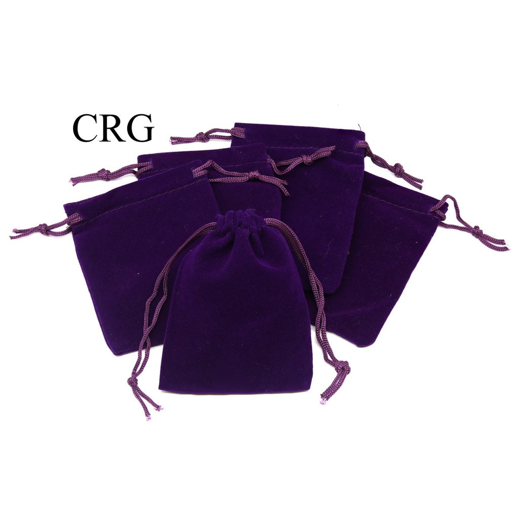 QTY 1 - Dark Purple Deluxe Plush Velvet Pouch / 3x4"
