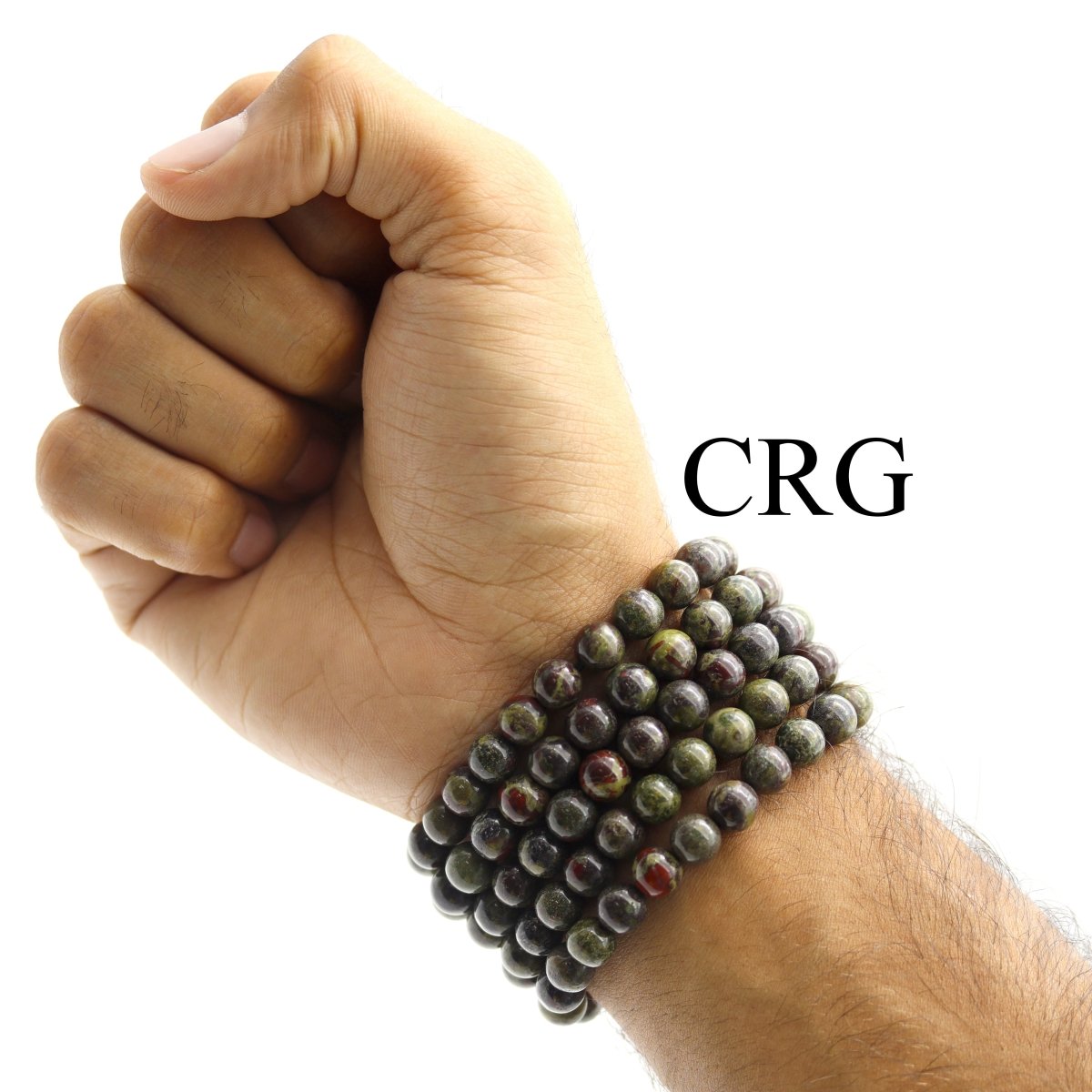 QTY 1 - Dragon's Blood Jasper Stretch Bracelet / 8mm AVG