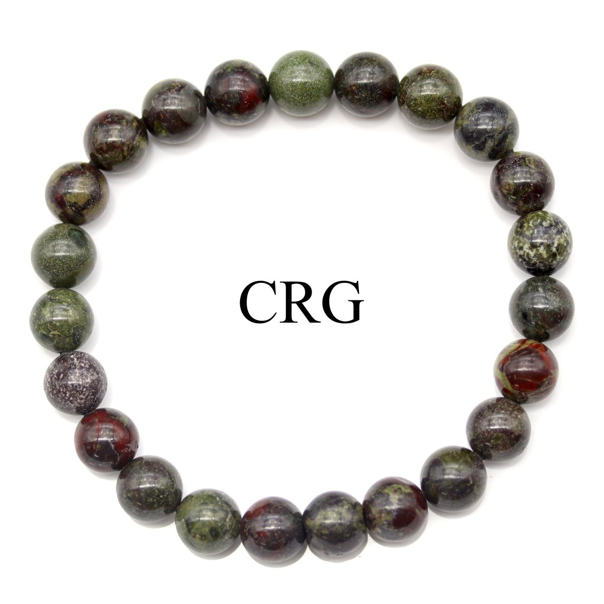QTY 1 - Dragon's Blood Jasper Stretch Bracelet / 8mm AVG