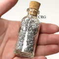 QTY 1 - Dry Silver Flakes in Bottle / 3"