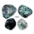 QTY 1 - Emerald Freeform Paperweight / 2-5" AVG