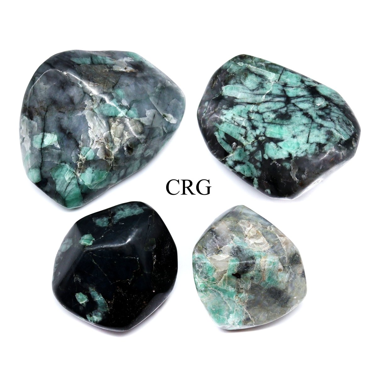 QTY 1 - Emerald Freeform Paperweight / 2-5" AVG