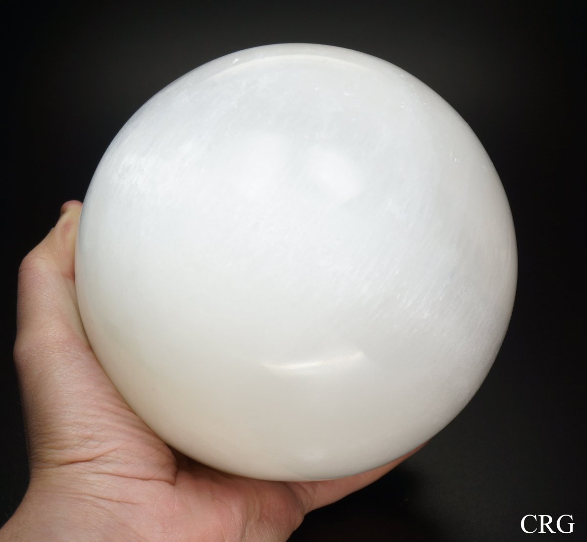QTY 1 -- Extra Large Selenite Sphere / 5.5"-6" dia. AVG