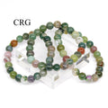 QTY 1 - Fancy Jasper Tumbled Bead Stretch Bracelet / 8mm AVG