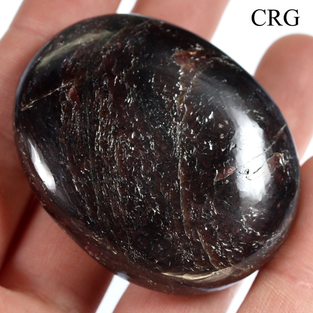 QTY 1 - Garnet Palm Stone / 50 MM AVG