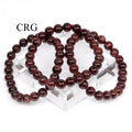 QTY 1 - Garnet Tumbled Bead Stretch Bracelet / 8mm AVG