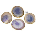 QTY 1 - Gold Plated PURPLE Agate Slice / #2 /  2.75-3"