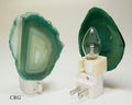QTY 1 - Green Agate Nightlight with Bulb and Switch