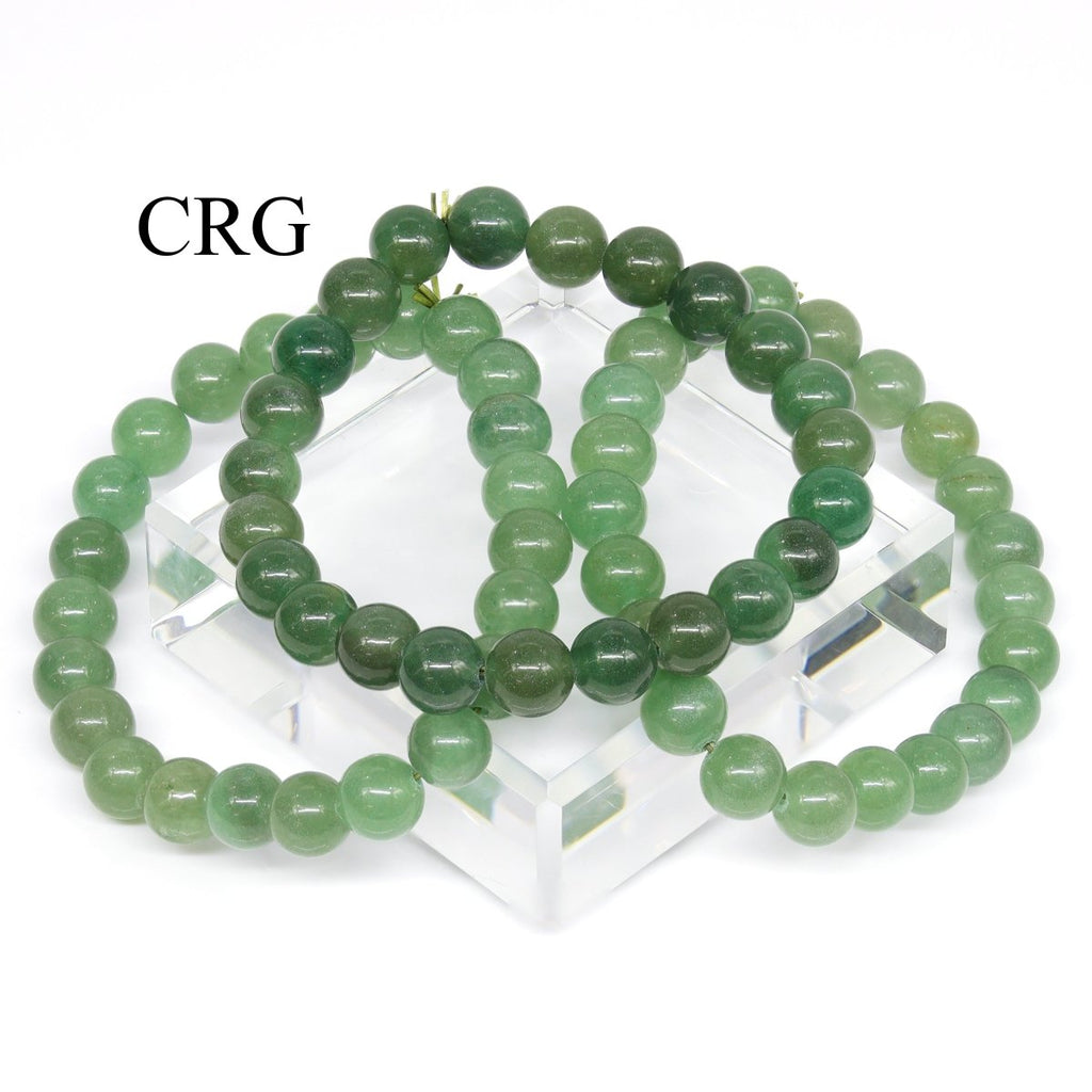 QTY 1 - Green Aventurine Tumbled Bead Stretch Bracelet / 8mm AVG