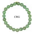 QTY 1 - Green Aventurine Tumbled Bead Stretch Bracelet / 8mm AVG