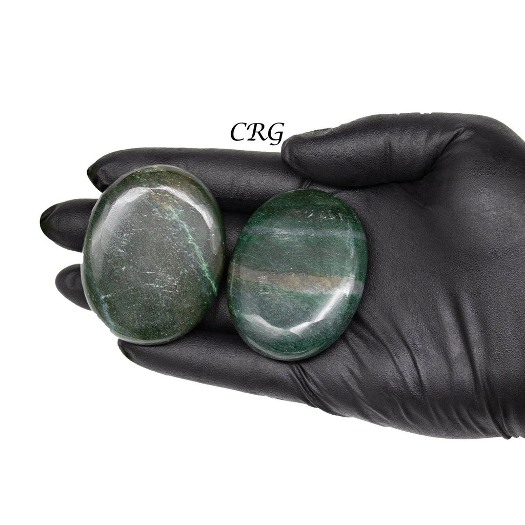 QTY 1 - Green Bloodstone Palm Stone / 2" Avg