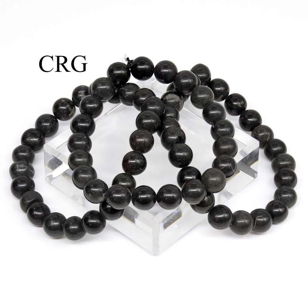 QTY 1 - Grey Aventurine Tumbled Bead Stretch Bracelet / 8mm AVG