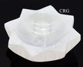 QTY 1 -- Hand Carved 8 Sided Selenite Sun Bowl (12 cm Avg)