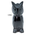 QTY 1 - Hand Carved Black Obsidian Owl
