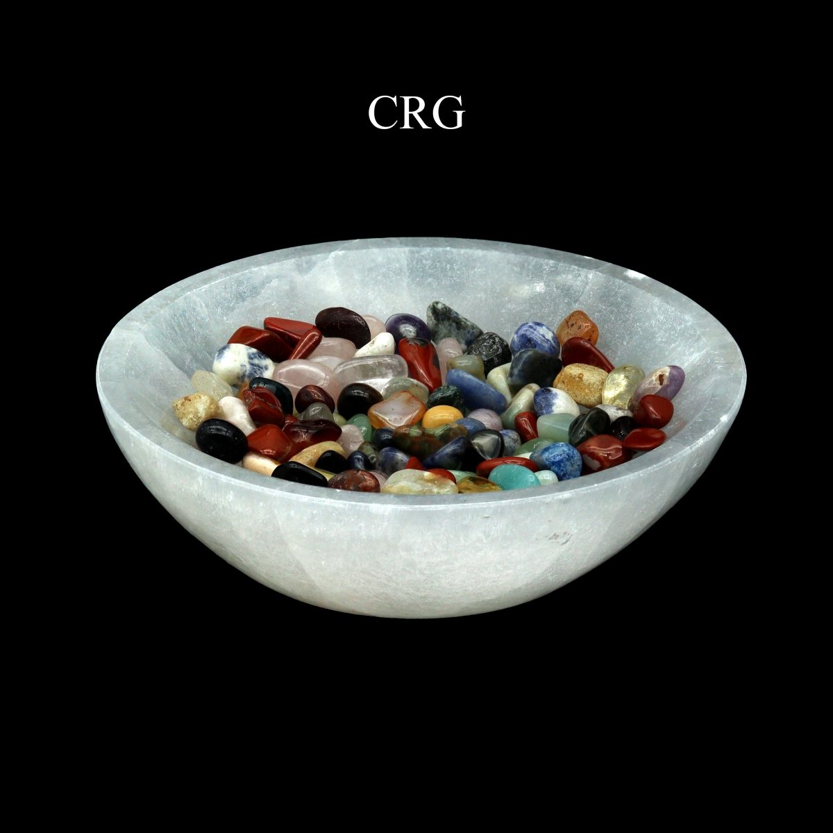 QTY 1 - Hand-Carved Selenite Bowl / 14cm AVG