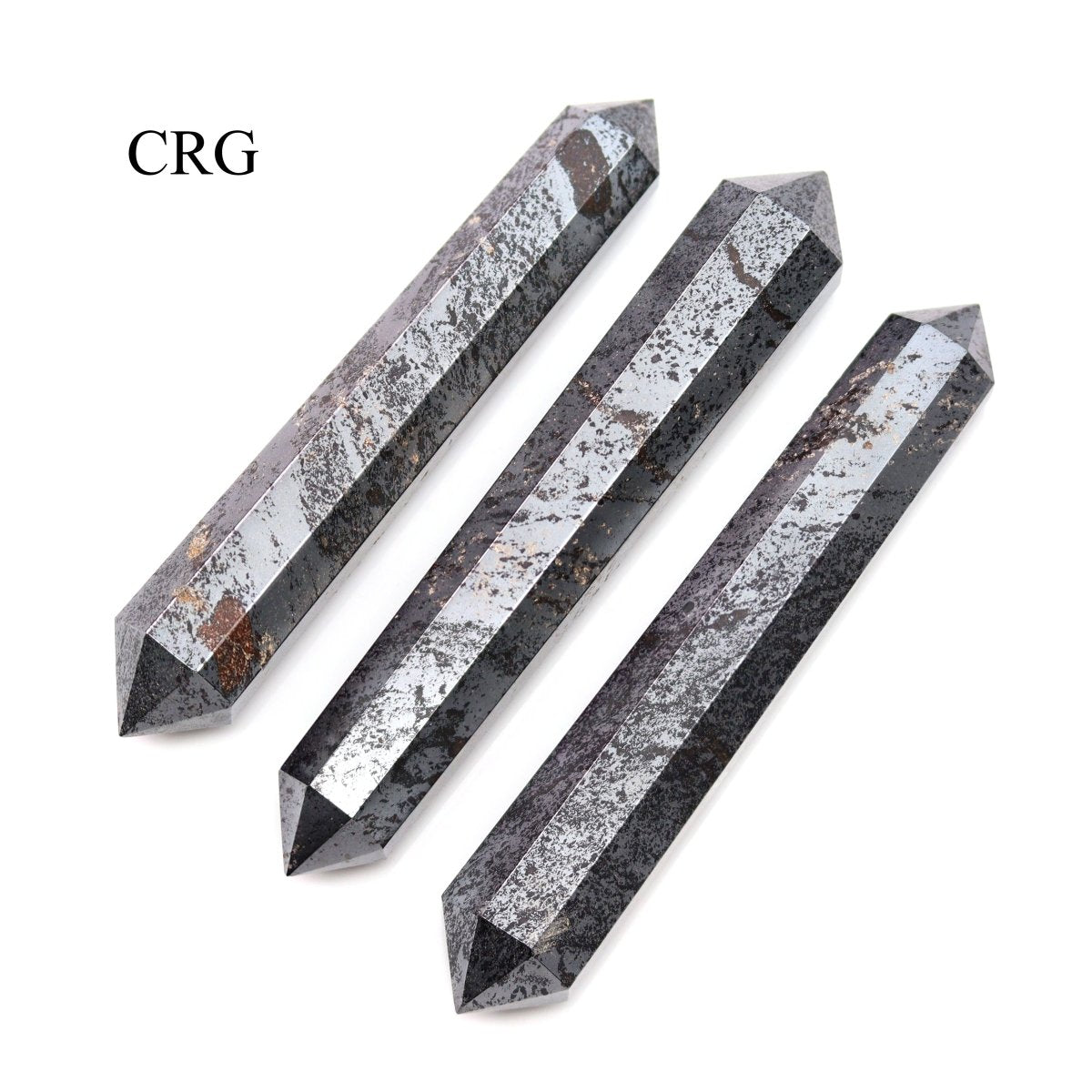 QTY 1 - Hematite Double Pointed Wand / 3-5" AVG
