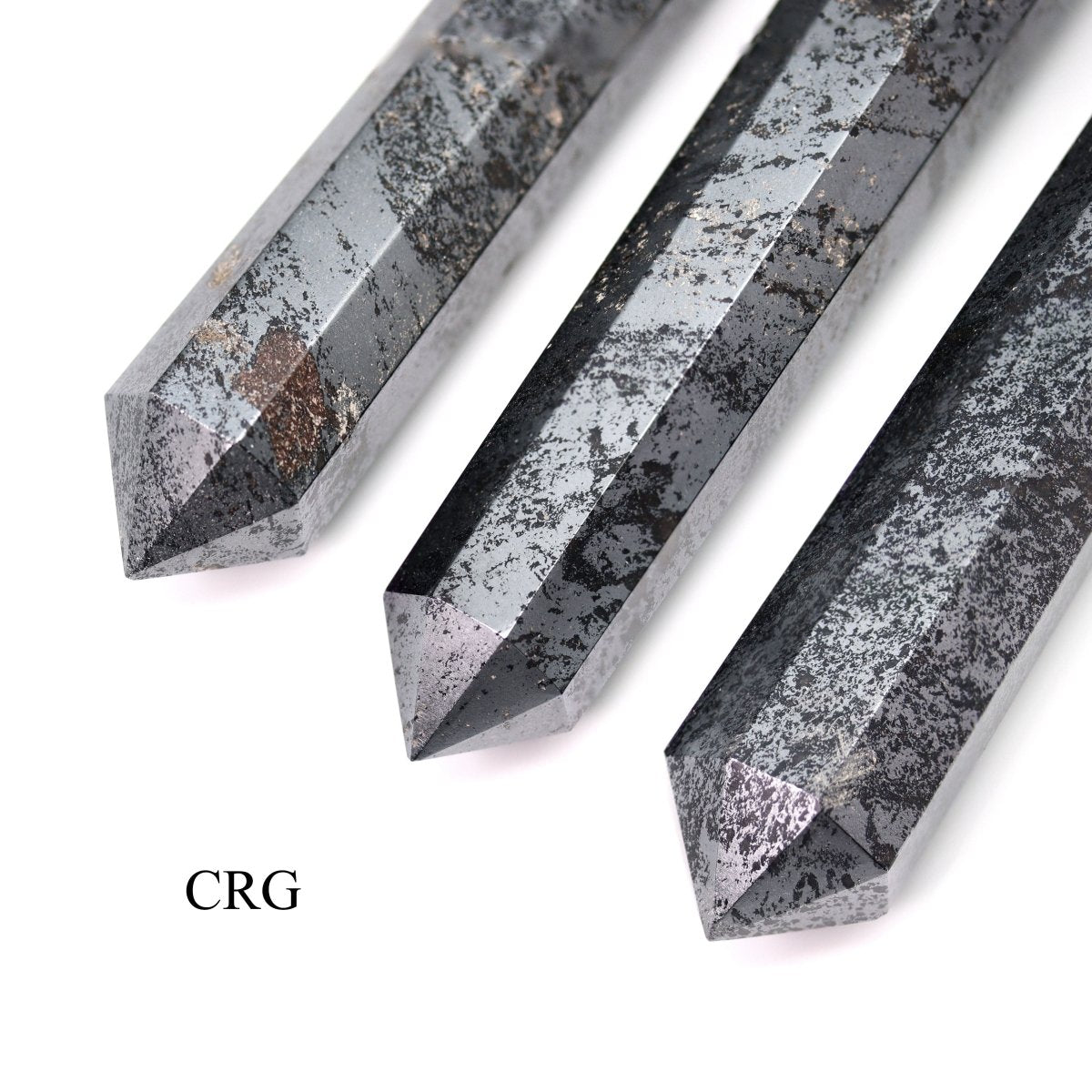QTY 1 - Hematite Double Pointed Wand / 3-5" AVG