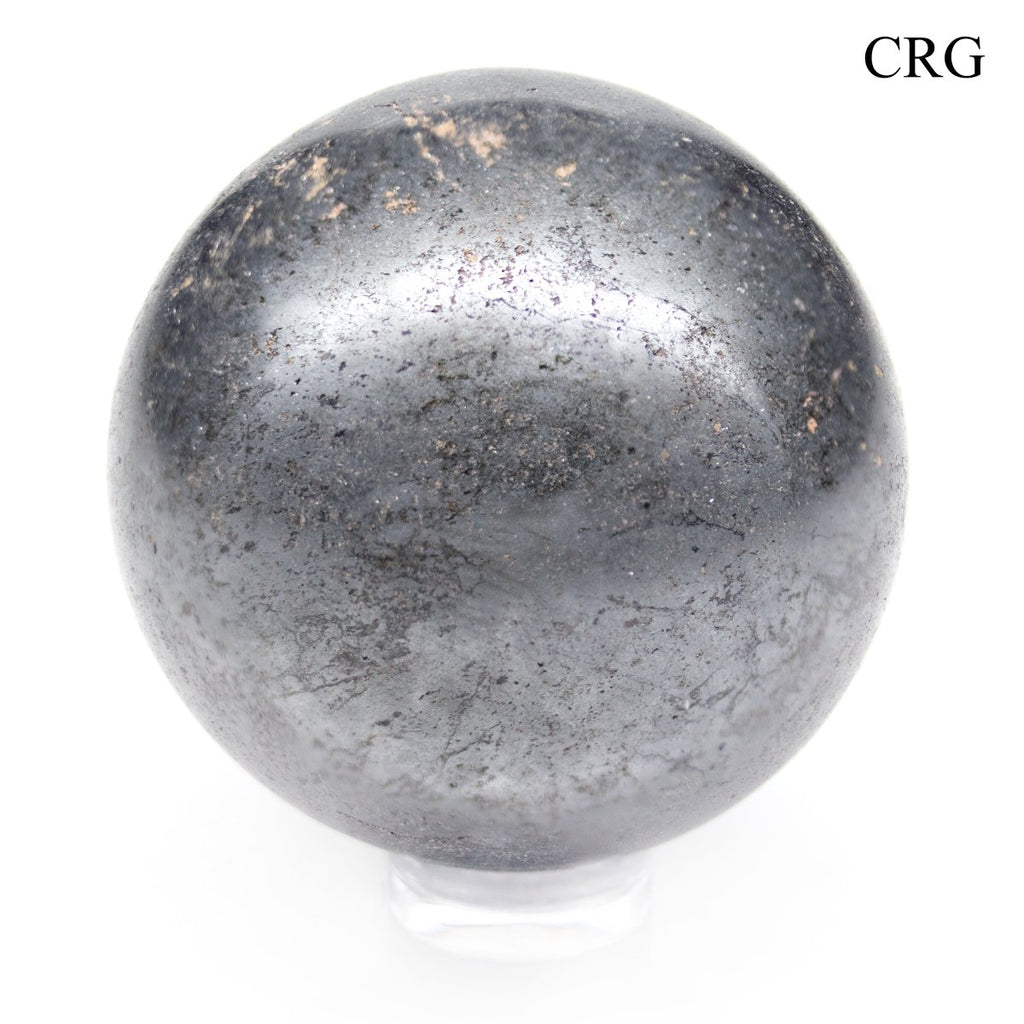 QTY 1 - Hematite Gemstone Sphere / 40-50mm AVG