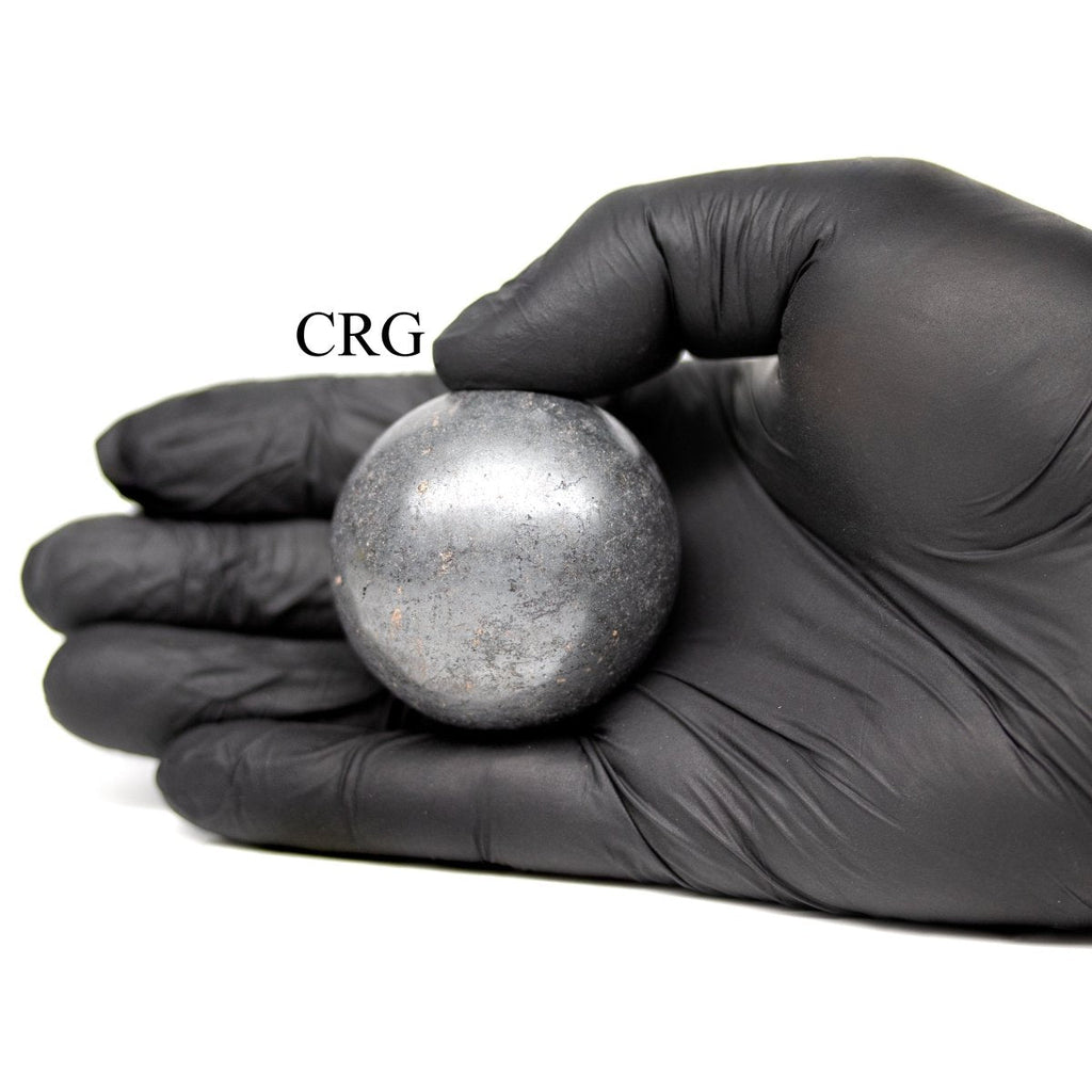 QTY 1 - Hematite Gemstone Sphere / 40-50mm AVG