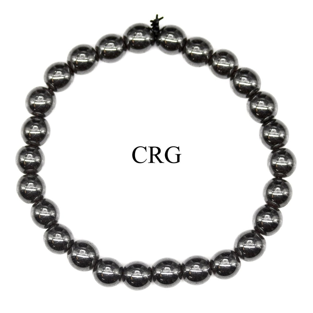 QTY 1 - Hematite Tumbled Bead Stretch Bracelet / 8mm AVG