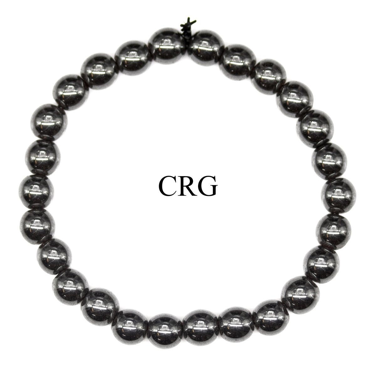 QTY 1 - Hematite Tumbled Bead Stretch Bracelet / 8mm AVG