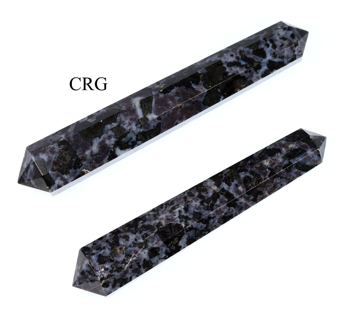 QTY 1 - Indigo Gabbro Double Pointed Wand / 3-5" AVG