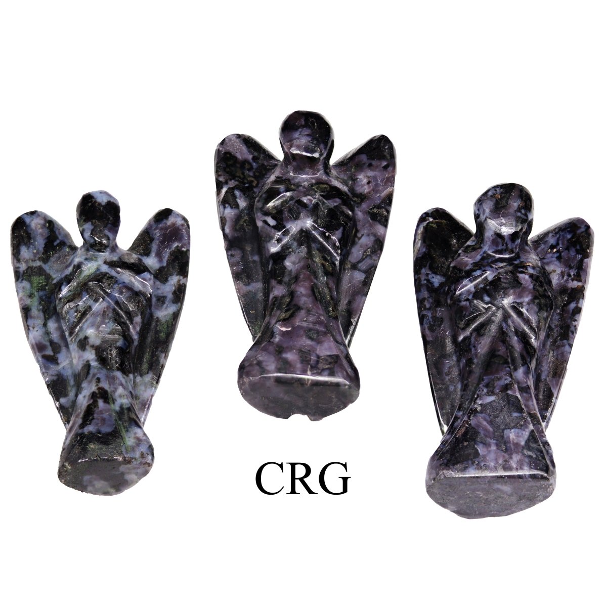 QTY 1 - Indigo Gabbro Gemstone Pocket Angel / 2" AVG