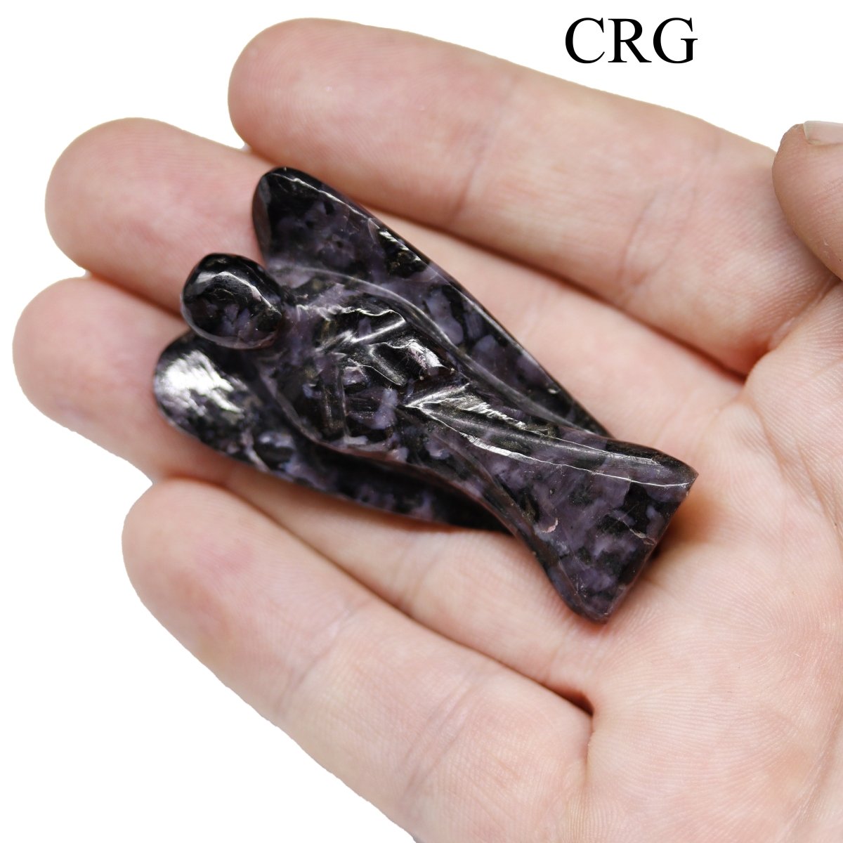 QTY 1 - Indigo Gabbro Gemstone Pocket Angel / 2" AVG