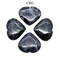 QTY 1 - Indigo Gabbro Puffy Heart / 1-1.5" AVG