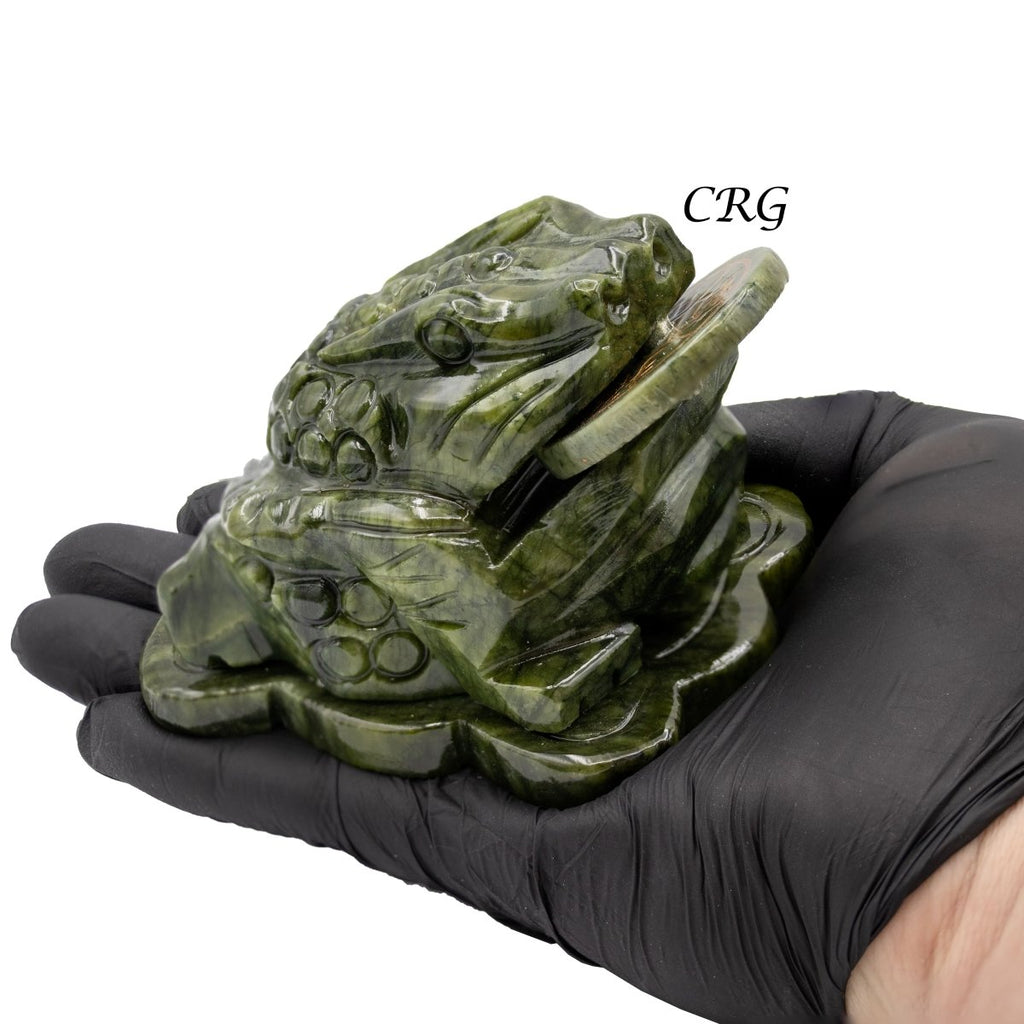 Qty 1. Jade Toad Good Luck Money Frog