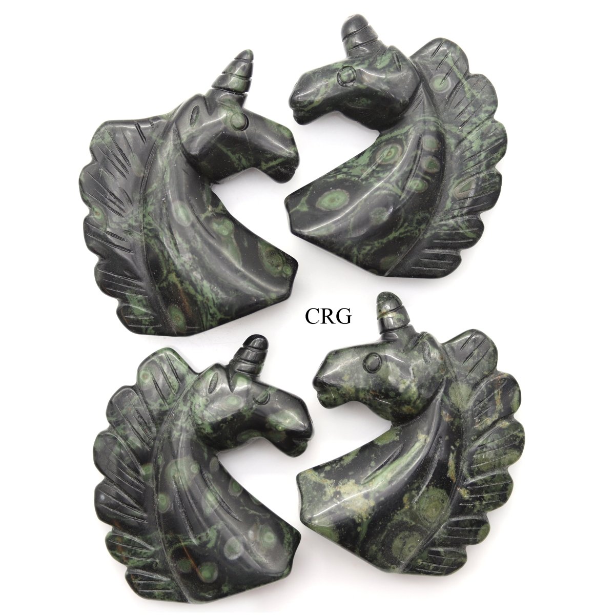 QTY 1 - Kambaba Jasper Gemstone Unicorn / 2" AVG